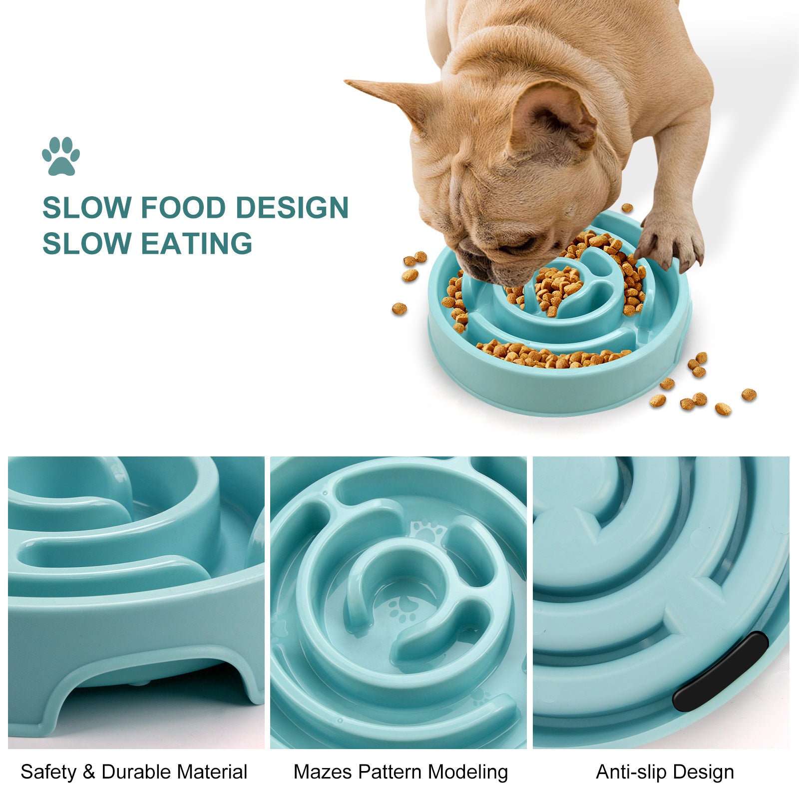 Pawfect Pace – Anti-Choke Puzzle Feeder Bowl